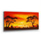 SONNENUNTERGANG IN AFRIKA - AUF KEILRAHMEN - BILD - KUNST - XXL 110x50cm, Leinwand auf Holzrahmen aufgespannt, UV-stabil und wasserfest, XXL Deko Bild abstrakt FineArtPrint Wandbild