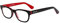 Edison & King Lesebrille „Endless“ - Moderne Kunststoffbrille aus Acetat - Gläser gespiegelt und gehärtet - Blaulichtfilter (schwarz-rot, +2,00 dpt)