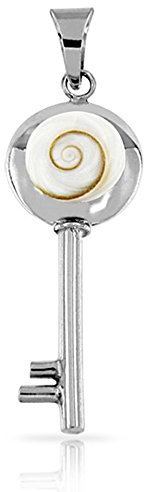 PLANETYS - Pendentif Clé Oeil de Sainte Lucie Argent 925/1000