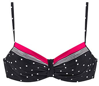 Lascana Damen Bügel-Bikini-Top mit Druck, verstellbare Träger, Miedereinsatz, Mix & Match für individuelle Strand-Looks