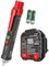 amropi Senza Contatto Tensione AC Penna Rivelatore e Avanzati RCD Elettrico Socket Tester con Voltaggio Controluce LCD Display (1 Penna & 1 LCD Socket Tester)