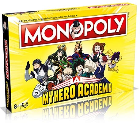 WINNING MOVES MONOPOLY Giochi da Tavolo - Edizione My Hero Academia: 2-6 Giocatori, Giochi per Bambini e Adulti, Perfetto Notti di Gioco, Dagli 8+ Anni