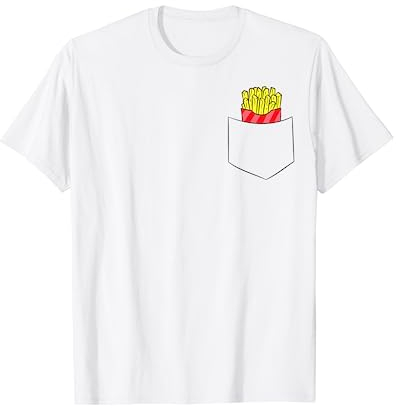 Lustige Pommes Frites in der Tasche Fast Food Pommes T-Shirt