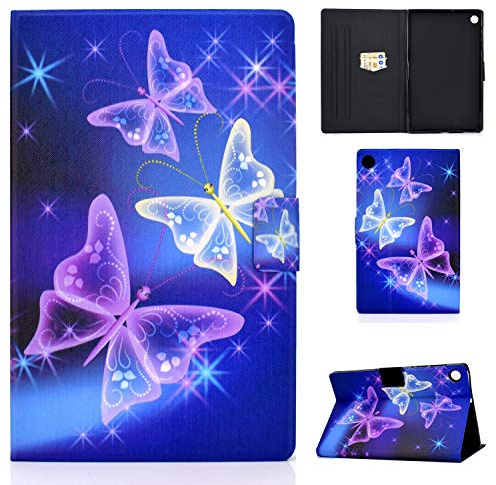 Aswant Huawei Matepad T10/Matepad T10s Funda de cuero PU Billetera Funda Flip Stand Magnética Tablet Funda para Huawei Matepad T 10 9.7 pulgadas/Huawei Matepad T 10s Flash Butterfly