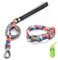 TVMALL - Collar y Correa para Perro Clásico con Ondas Geométricas, Collar Ajustable, Perros Pequeños, Medianos y Grandes, S