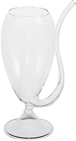 Cabilock Verre à Cocktail Créatif Pour Mojito Et Martini Tasse De Fête Transparente Avec Paille