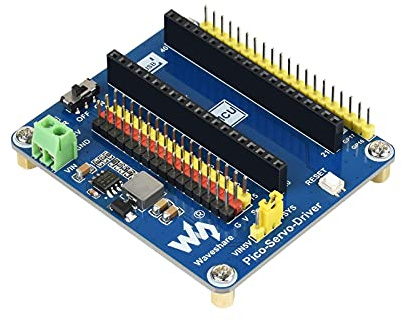 Servotreiber für Raspberry Pi Pico 16 Kanal Servo/PWM 16 Bit, Standard-Servoschnittstelle Unterstützt SG90 usw. Ideal zur Steuerung von Roboterarm oder Hexapod Walker