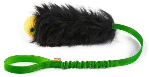 HOWGO Hundespielzeug, Bungee-Zerrspielzeug für Hunde aus 100% Schaffell | Bungee-Chaser-Spielzeug für Hunde mit elastischem Seil, zum Zerren, Jagen, Trainieren und gemeinsamen Spielen
