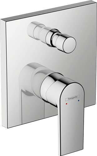 hansgrohe Wannenarmatur Vernis Shape, Unterputz Badarmatur für 2 Funktionen, Chrom