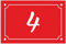 Targa per esterno con numero civico personalizzato in laminato plastico in varie misure - spessore 3.2 mm (Incisione Bianca - Sfondo Rosso)