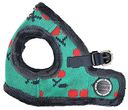 Puppia Brustgeschirr für kleine und mittelgroße Hunde - Cheryl Harness B - verstellbar und komfortabel, Navy Blau