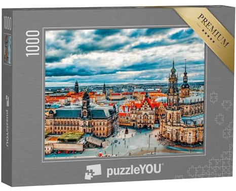 puzzleYOU: Puzzle 1000 Teile „Histoirisches Zentrum der Dresdner Altstadt“ – aus der Puzzle-Kollektion Dresden, Deutsche Städte