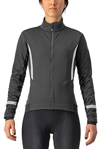 Castelli 4522542-085 DINAMICA 2 JACKET Jacket Damen LIGHT BLACK/WHITE REFLEX Größe XS
