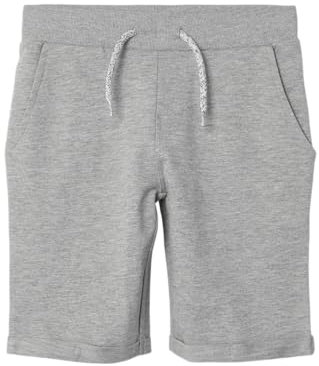 NAME IT Jungen Nkmvermo Long Swe Shorts Unb F Noos Shorts, Grey Melange, 176