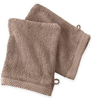 PERLE DE COTON - Gant de Toilette 16x21 cm - Taupe