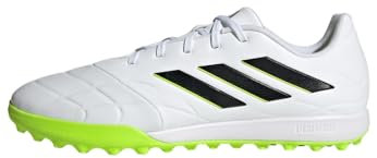 adidas Unisex Copa Pure.3 Turf Boots, Cloud White/Core Black/Lucid Lemon, 39 1/3 EU