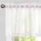 TOPICK Sheer Scheibengardinen Weiß 1 Stück H 35 x B 130 (cm) mit Tunnelzug Transparent Bistrogadine Landhaus Streifen Voile Küchenvorhang Gestreift Küchengardinen Paarig für Badezimmer Klein Fenster