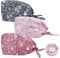 Yolev 3 Stück OP Haube Verstellbar mit Knopf Arbeitskappe Baumwolldruck Kranken schwesternkappe Unisex Staubhauben Kappe（Blumen Stil）