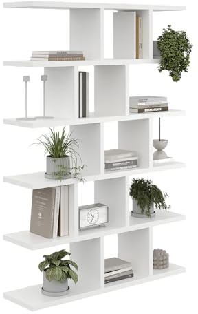 KUBUTKU Wandregal 100x70x18 Hängeregal Mordern Design Bücherregal für Wohnzimmer Schlafzimmer Büro und Küche (Weiß)