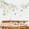 Arawat 2 Set Wandtattoo Blume Vogel Baum Wandaufkleber Abziehbare Wandtattoo Florale Wandtattoo Blume Wandtattoo für Wohnzimmer Schlafzimmer Badezimmer Boho Dekorative Wandaufkleber
