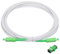 sourcing map 1Pcs 16.4Ft Single Mode Simplex OS2 Armored Fiber Optic Patch Cable LSZH SC/APC-SC/APC Jumper Optical White for Fiber Optic LAN Networks with Adapter