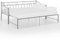 Festnight Ausziehsofa Metallbett Ausziehbar 90x200 cmBettgestell Gästebett Ausziehbar Ausziehbares Bett Ausziehsofa Bettgestell Tagesbett Metall Grau Metall Bett Ausziehbar