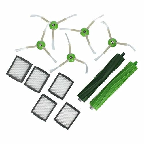 LUTH Premium Profi Parts Kit d'accessoires Compatible avec iRobot 4624878 - Brosses en Caoutchouc - Brosses latérales - Filtre pour Robot aspirateur Roomba E5 E6 E7 I7