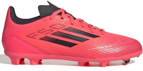adidas F50 League Unisex Kids' Sneaker, Turbo/Aurora Black/Platin Metallic, 22.2 cm