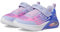 Skechers Girls Microspec Max Advance Sneaker, Black Lavender, 2.5 UK Child