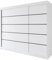 Easy4You R7 250 cm Weiß Schiebetüren Kleiderschrank 250x215x58 cm Schlafzimmermöbel, Aufbewahrung - Mehrzweckschrank - Farbe: Weiß