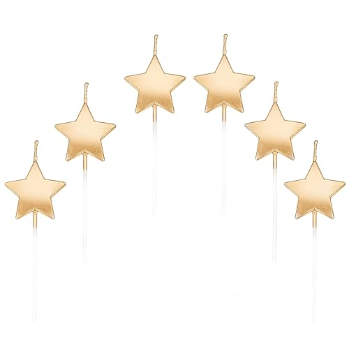 Herzförmige Geburtstagskerzen, 6 Stück Kuchen Dekoration Kerze Set für Geburtstagsparty, Hochzeit, Jahrestag, Valentinstag (Champagner Gold2)