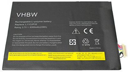 vhbw Akku Ersatz für Lenovo L11C2P32 für Notebook (6300 mAh, 3,7 V, Li-Ion)