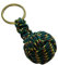 BLUECHOLON Porte-clés boule cordon ou cuir, porte-clés homme femme tressé en forme de boule. Porte-clés voiture moto, Vert (Multi Large), Taille Unique