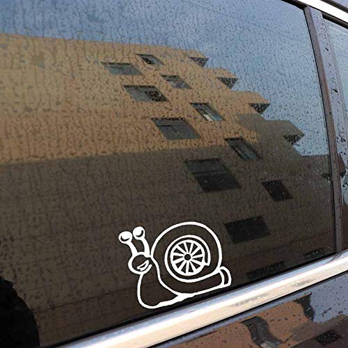 FASTLATE Print Aufkleber Geschenke Lustig 14CM * 11,9 cm Turbo Snail Kompressor Boost Turbolader Auto Aufkleber Vinyl Aufkleber Schwarz Silber(2-teilig)