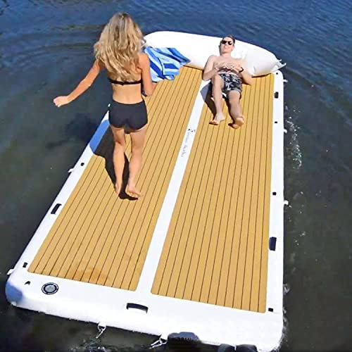 NOALED Aufblasbare Sportboote Yacht Dock Zoll Dicke aufblasbare Dock schwimmende Plattform Patio Dock aufblasbare Schwimmwasserplattform schwimmende Diaoyu Platfor