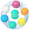 6 Stück Wasserbomben Wiederverwendbar Krapfen Wasserballons | Eine Sekunde Schnellfüller Wasserbombe | Magnetische Wasserbomben Selbstschließend Silikon Splashball Wasserspielzeug Kinder