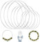 15 Stück Metallringe zum Basteln, 10/15/20cm Silber Metallring, deko ringe zum aufhängen, drahtring zum basteln, drahtringe zum basteln für DIY Traumfänger, Hochzeitskranz, Weihnachtskranz, Wandbehang