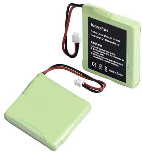 SHAWOROCE 2X Batterien Akku 5M702BMX 600mAh 2,4V Kompatibel mit Medion DECT-Telefon MD82772 MD81877 FRITZ!Fon MT-D Telekom Sinus 201 DeTeWe Style 250 Ni-MH Schnurlose Telefonakkus GP0747 GP0827 GP0845