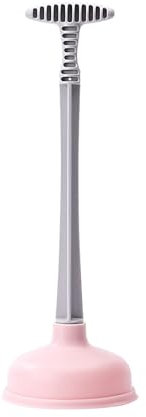Toiletten Kolben Gummikopf Handwaschbecken Abflusskolben Starker Saugnapf Verstopftes Badezimmer Reinigungswerkzeug (Roze)