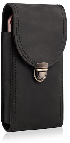 Hengwin Rindsleder Telefon Holster Krokodilmuster Fall Taille Gürtel Tasche für iPhone 16 Pro Max/16Plus 15 14 13 12 11 Pro Max, Samsung Galaxy S25 S24 S23Ultra S25+ A06 F06 5G A72 A54 A13 (Grau)