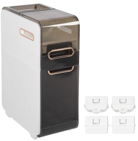 AONYAYBM Storage Cabinet, Narrow Bathroom Storage Cabinet, Slim Bathroom Storage Cabinet Plastic Space Saving Floor Organizer Side Unit Small Storage Cabinet for Toilet White (22cm / 8.7in Width)