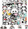 Panda Sticker,50 Stück Pandabär Vinyl Aufkleber Set,Panda Geschenk,Wasserfeste Panda Tier Aufkleber für Deko Laptop Auto Skateboard Kühlschränke Fahrrad Motorrad Gepäck Skateboard Sticker