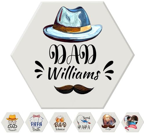 Sottobicchieri in Ceramica Personalizzati con Foto e Testo, Sottobicchieri Personalizzati per Bevande Caffè, Bar di Casa, Sottobicchieri con Base in Sughero, Bar di Casa, Matrimonio, Compleanno