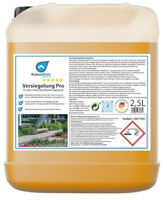KaiserRein Versiegelung Pro 2,5l - Hochwertige Versiegelung für nahezu alle Oberflächen - Fenster, Glas, Holz, Metall und mehr - Vielseitig einsetzbar - Überzeugende Qualität und Anwendbarkeit