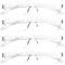 COJWIS 4er-Pack Rahmenlose Lesebrille für Damen und Herren Leicht und Bequem Anti Blaulicht Lesehilfe /TR90 Brille (4 Transparent, 2.00, multiplier_x)
