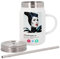 Mug Isotherme en Inox avec Couvercle et Paille - Maléfique Belle au Bois Dormant Réseau Social Rencontre Amour - 500 ml - Tasse Thermo