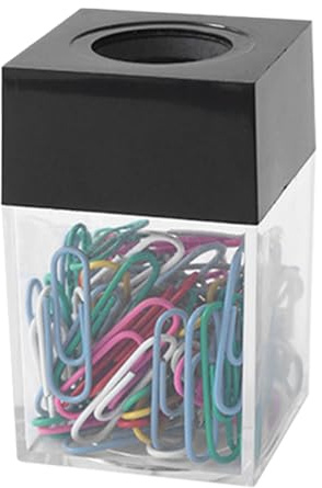 Büroklammernhalter, Büroklammernhalter für den Schreibtisch, magnetischer Papiernadelhalter, transparente Büroklammern-Spender, Orga-Box