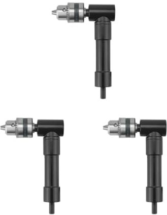 Juego de 3 brocas angulares de 90 grados, herramienta de portabrocas de tres mandíbulas para esquinas estrechas, espacio de trabajo, trabajo, plancha