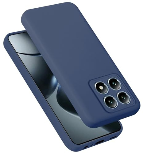 Cadorabo Hülle kompatibel mit Xiaomi 14T Hülle Silikon Handyhülle für 14T Case aus flüssigem Silikon- Kratzfeste und stoßfeste dünne TPU Schutzhülle - Liquid BLAU