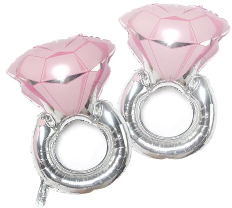 Ring Folienballon, 2 Stück Ring Luftballon Deko, Helium Luftballon Ring, Hochzeit Ring Luftballons, für Valentinstag Geständnis Heiratsantrag Verlobung Hochzeit Party Dekoration
